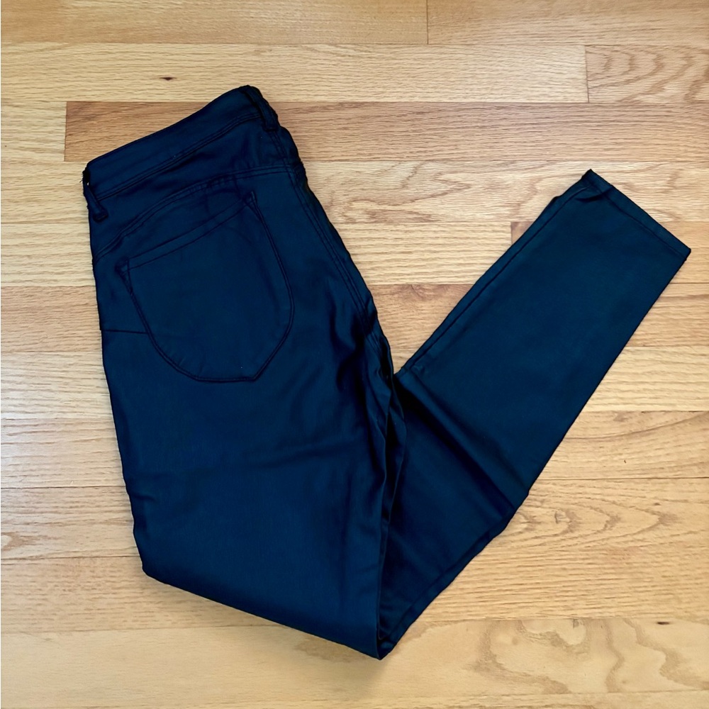 Black denim jeggings